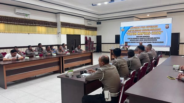 Jelang Operasi Patuh Kapuas 2026, Polresta Pontianak Gelar Latpraops Tingkatkan Kesiapan Personel