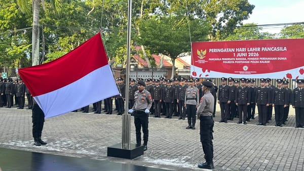 Polresta Pontianak Peringati Hari Lahir Pancasila 2026 Melalui Upacara Penuh Khidmat