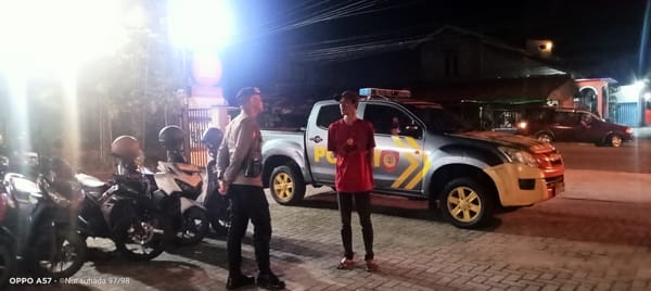 Jaga Kamtibmas, Polsek Pontianak Kota Rutin Laksanakan Patroli Malam