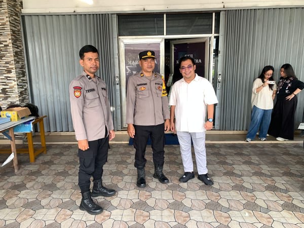 Antisipasi Gangguan Kamtibmas, Personel Polsek Pontianak Barat Patroli Gereja Saat Ibadah Minggu
