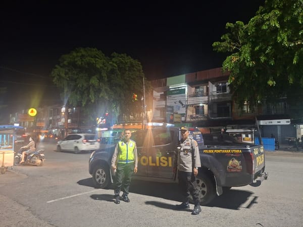Polsek Pontianak Utara Intensifkan Patroli Malam untuk Cegah Balap Liar dan Tawuran Remaja