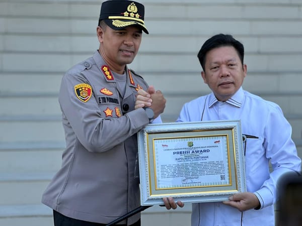 Lemkapi Berikan Presisi Award kepada Kapolresta Pontianak sebagai Apresiasi atas Inovasi dan Pelayanan Publik