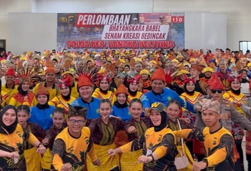 Meriah dan Penuh Energi, Lomba Senam Bedincak Polda Babel Jadi Panggung Pelestarian Budaya Daerah