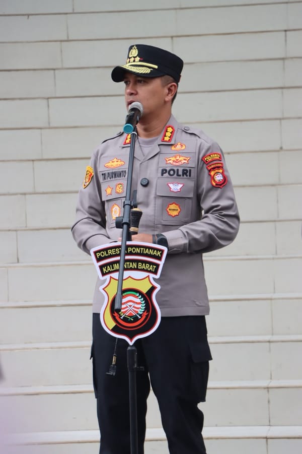 Melalui Apel Pagi, Kapolresta Pontianak Sampaikan Arahan Strategis kepada Personel