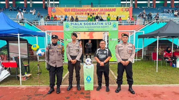 Polsek Pontianak Selatan Amankan Kompetisi Soeratin U-13 2026, Dukung Lahirnya Bibit Pesepak Bola Berprestasi