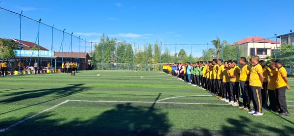 Semarak HUT Bhayangkara ke-80, Polresta Pontianak Gelar Turnamen Mini Soccer Antar Satker dan Polsek