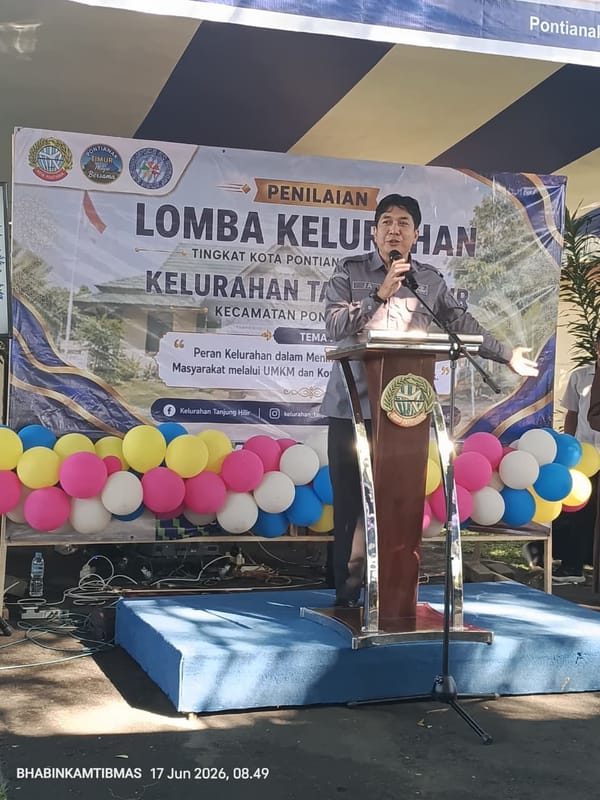 Dukung Kemajuan Wilayah, Bhabinkamtibmas Tanjung Hilir Ikuti Penilaian Lomba Kelurahan Tingkat Kota