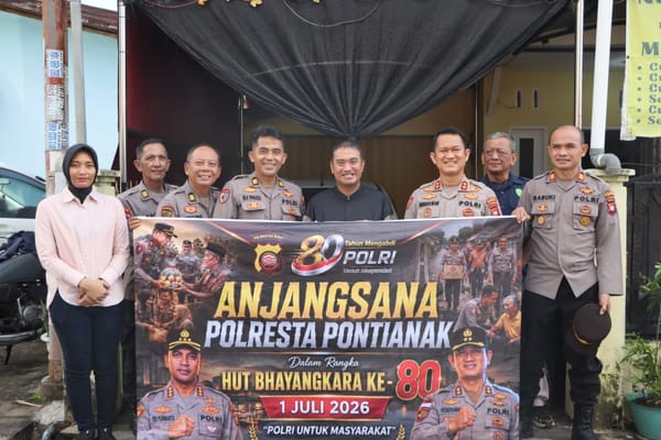 Sambut Hari Bhayangkara ke-80, Polresta Pontianak Gelar Anjangsana kepada Purnawirawan dan Personel Sakit