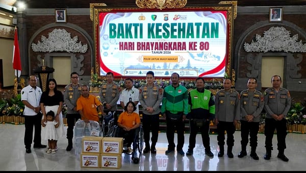 Bakti Kesehatan Hari Bhayangkara ke-80, Polda Bali Berikan Layanan Gratis hingga Bantuan Alat Kesehatan