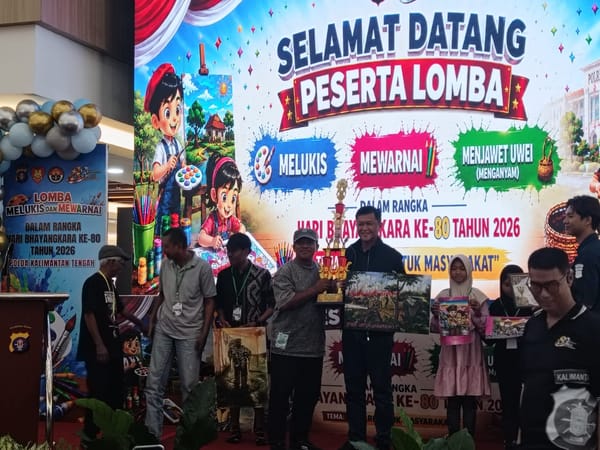 Diikuti Ratusan Peserta, Polda Kalteng Sukses Gelar Lomba Menjawet Uwei, Melukis hingga Mewarnai di Duta Mall Palangka Raya