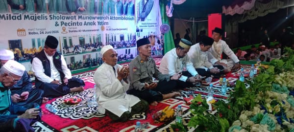 Wujud Kepedulian Sosial, Kanit Binmas Polsek Pontianak Timur Ikuti Kegiatan Santunan Anak Yatim Piatu