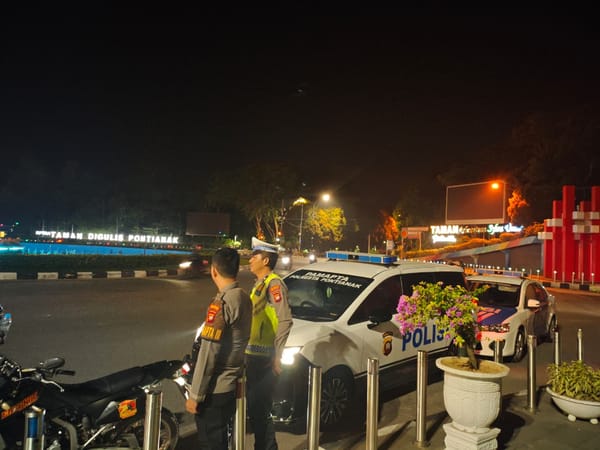 Cegah Balap Liar, Sat Lantas Polresta Pontianak Intensifkan Patroli Skala Besar dan Blue Light Patrol