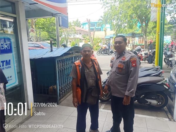 Perkuat Sinergi Keamanan, Tim Enggang Polsek Pontianak Barat Gelar Patroli Dialogis di Bank BRI