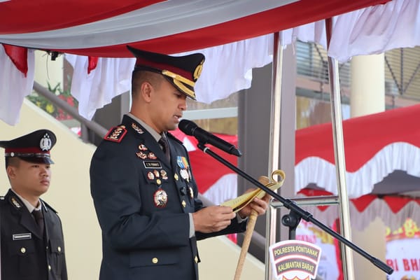 Polresta Pontianak Gelar Upacara Peringatan Hari Bhayangkara ke-80