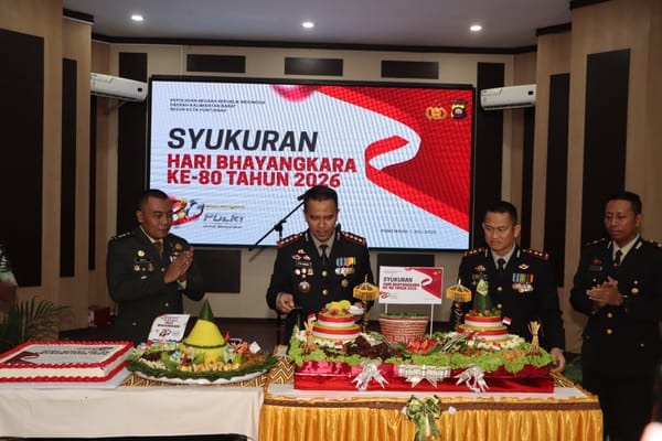 Momentum Hari Bhayangkara ke-80, Polresta Pontianak Gelar Syukuran sebagai Wujud Syukur dan Penguatan Sinergitas