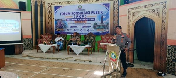 Wakapolsek Pontianak Utara Hadiri Forum Konsultasi Publik untuk Perkuat Sinergi di Tingkat Kecamatan