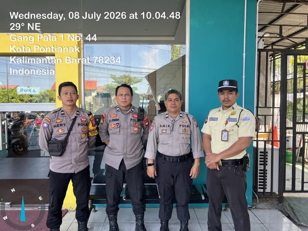 Jaga Wilayah Tetap Kondusif, Bhabinkamtibmas Sei Jawi Luar dan Personel Enggang Sambangi Warga
