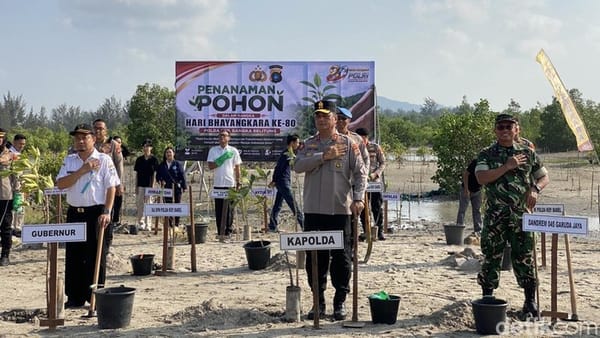 Pelestarian Lingkungan Jadi Prioritas, Polda Babel Tanam Ribuan Pohon di Kawasan Eks Tambang