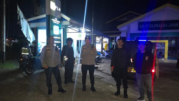 Patroli Malam Minggu, Polsek Pontianak Barat Perkuat Upaya Cegah Gangguan Kamtibmas