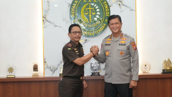 Kapolda Kalteng Silaturahmi ke Kejati, Perkuat Sinergi Jaga Kamtibmas Bumi Tambun Bungai