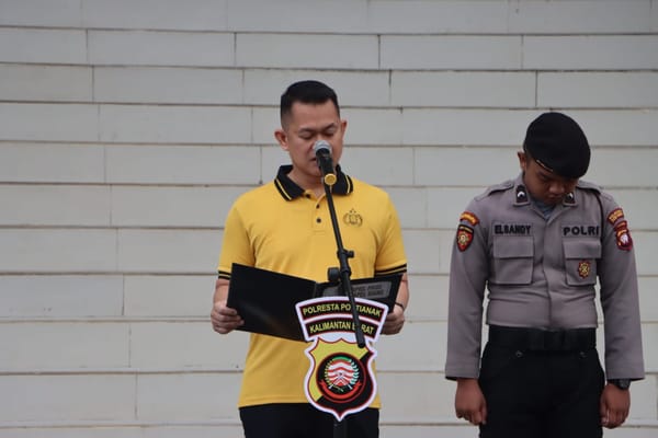 Apel Pagi Polresta Pontianak, Wakapolresta Ingatkan Pentingnya Disiplin dan Gaya Hidup Sehat