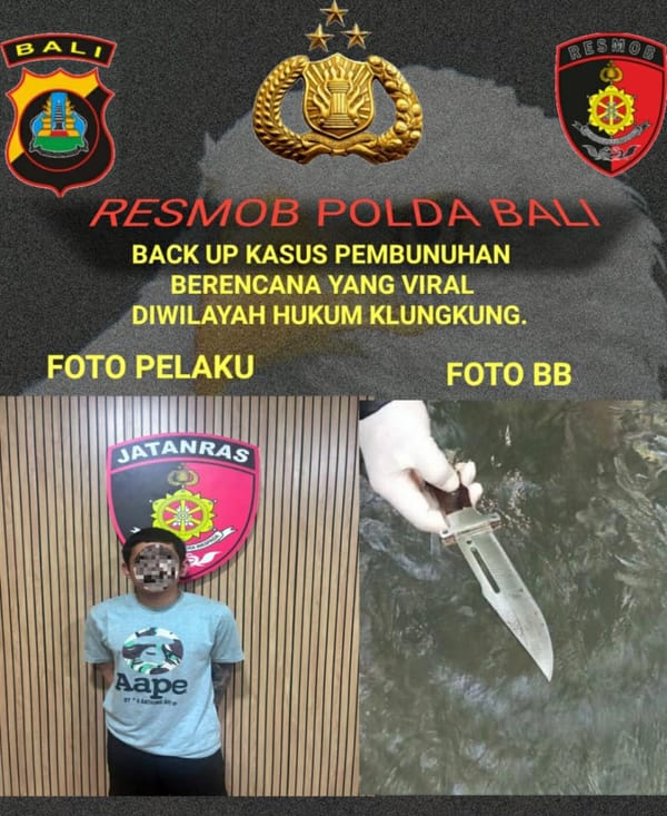 Back Up Polres Klungkung Resmob Polda Bali Ungkap Kasus Pembunuhan Berencana
