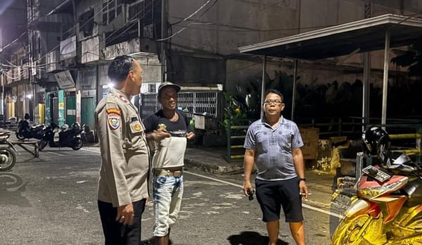 Personel Pos Polisi Serayu Intensifkan Patroli Malam di Jalan Sultan Muhammad untuk Jaga Kamtibmas