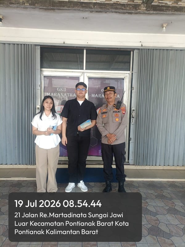 Polsek Pontianak Barat Intensifkan Patroli Gereja, Pastikan Ibadah Minggu Berjalan Aman dan Khidmat