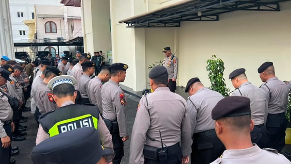 Pembacaan Putusan Sidang Praperadilan Secara Virtual Berlangsung Aman Berkat Pengamanan Polresta Pontianak
