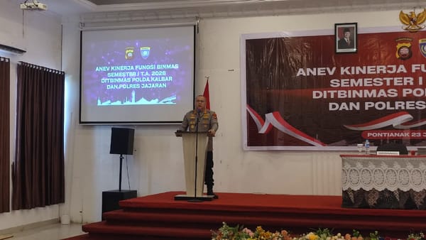 Sat Binmas Polresta Pontianak Ikuti Anev Kinerja Fungsi Teknis Binmas Semester I TA 2026