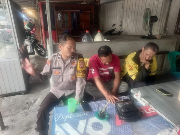 Bhabinkamtibmas Sei Jawi Dalam Sambangi Warga, Pererat Silaturahmi dan Ajak Jaga Kamtibmas