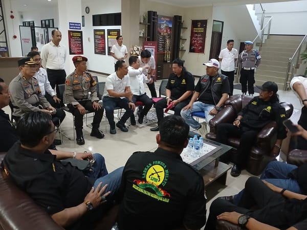 Aksi Damai DPP Laskar Pemuda Melayu Kalbar Berlangsung Lancar Berkat Pengamanan Polresta Pontianak