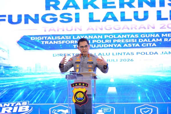 Polda Jambi Gelar Rakernis Fungsi Lantas 2026, Dorong Digitalisasi Layanan dan Penegakan Hukum yang Humanis