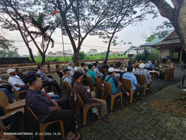Pererat Sinergitas dengan Pemerintah Kelurahan, Bhabinkamtibmas dan Babinsa Hadiri Pisah Sambut Lurah Tanjung Hilir