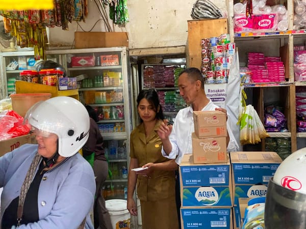 Satgas Pangan Polda Bali Sidak Harga Bapokting di Pasar Tradisional