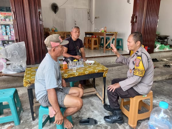 Lewat DDS, Bhabinkamtibmas Sei Jawi Dalam Pererat Silaturahmi dan Sampaikan Pesan Kamtibmas