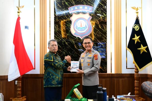 Silaturahmi Kapolda Jambi dan Kepala Pengadilan Tinggi Jambi Pererat Kolaborasi Antar Lembaga