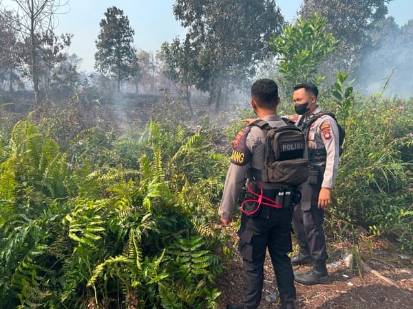 Cegah Karhutla, Sat Samapta Polresta Pontianak Patroli di Lokasi Rawan