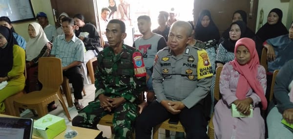 Perkuat Sinergi dengan Masyarakat, Bhabinkamtibmas Tanjung Hilir Ikuti Sosialisasi SANIMAS 2026