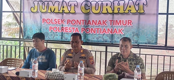 Jum’at Curhat Kapolsek Pontianak Timur Bersama Unsur Forkopimcam dan Pengurus Lingkungan