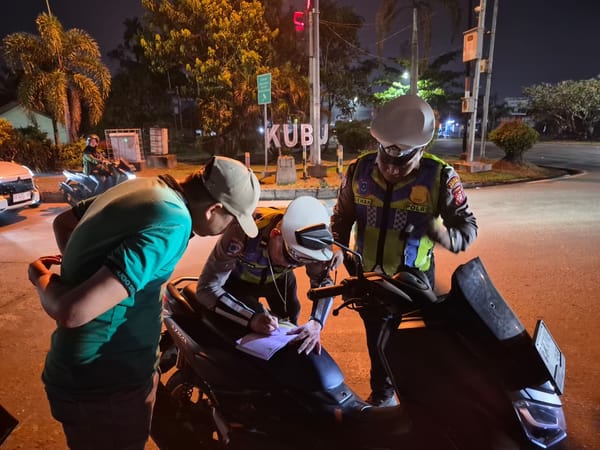 Razia Gabungan, Satlantas Polresta Pontianak Amankan 49 Motor Berknalpot Brong
