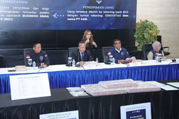 Polri Ungkap Kasus Business Email Compromise, Kerugian Korban Capai USD 350 Ribu