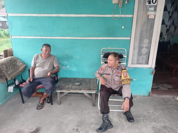 Antisipasi Aksi Pencurian, Bhabinkamtibmas Sei Jawi Dalam Tingkatkan Komunikasi dengan Warga