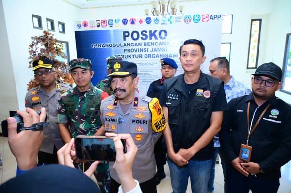 Cek Hotspot Karhutla, Wakapolda Jambi Bersama Satgas Evaluasi Penanganan di Lapangan