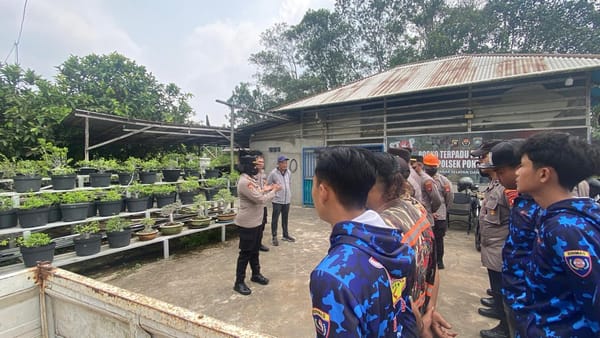 Pastikan Kesiapsiagaan Karhutla, Kapolsek Pontianak Selatan Tinjau Posko Terpadu