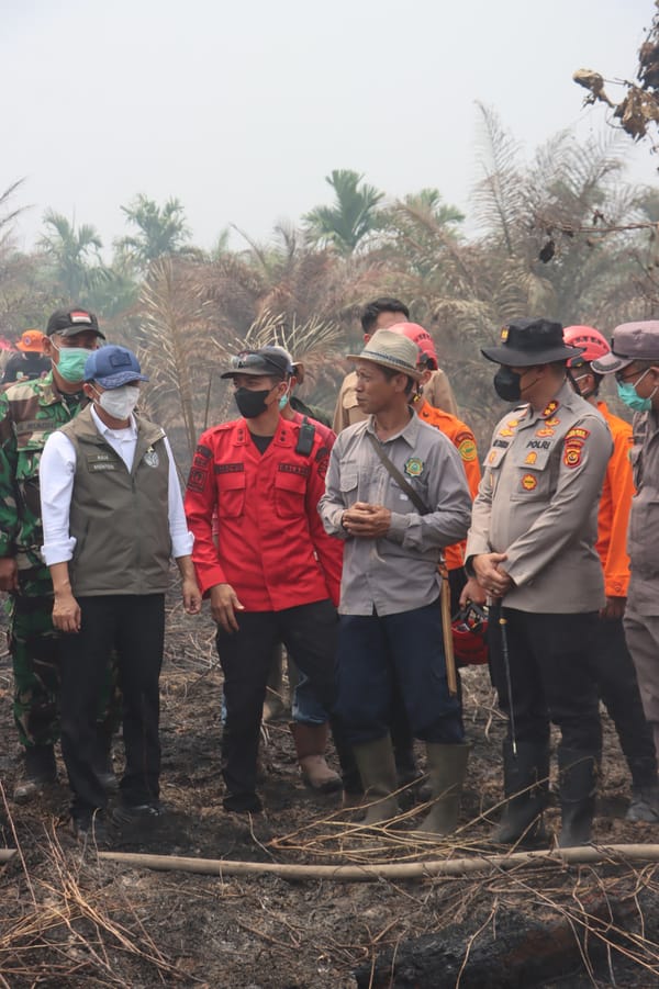 Menteri Kehutanan Tinjau Penanganan Karhutla di Tanjab Timur, Kapolda Jambi Tekankan Sinergi, Pencegahan dan Penegakan Hukum