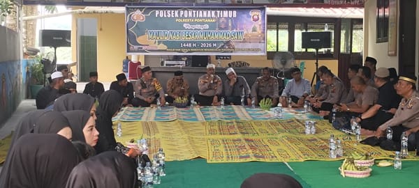 Kapolsek Pontianak Timur Bersama Anggota Peringati Maulid Nabi Muhammad SAW