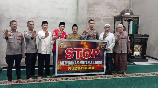 Serdik S2 STIK Blusukan Edukasi Warga Pontianak, Gencarkan Pencegahan Karhutla