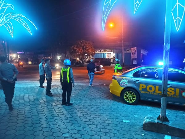 Polsek Pontianak Barat Laksanakan Patroli Malam Minggu Aman, Antisipasi Gangguan Kamtibmas dan Kenakalan Remaja