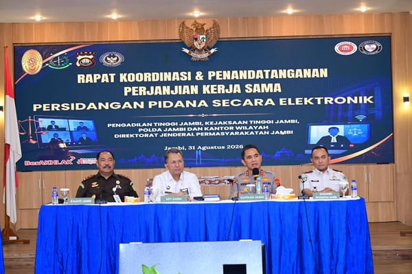 Polda Jambi Perkuat Sinergi Aparat Penegak Hukum melalui Persidangan Pidana Secara Elektronik